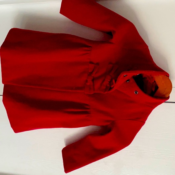 Girls size 4 red pea coat - Picture 1 of 2